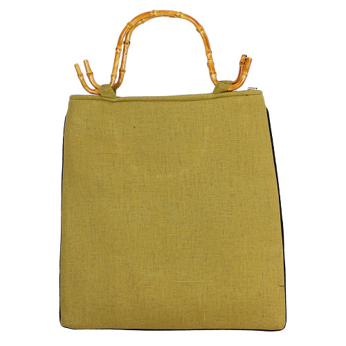 Tasche Leinen, Bambushenkel, Handtaschen, Asiatisch, 6595